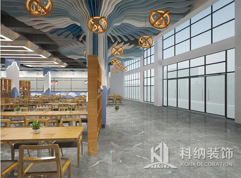 学堂饭堂装修成效图