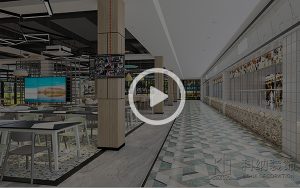 昭通民航学院赤坭校区第一食堂装修全景成效图