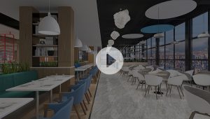 机电学院饭堂装修设计全景成效图
