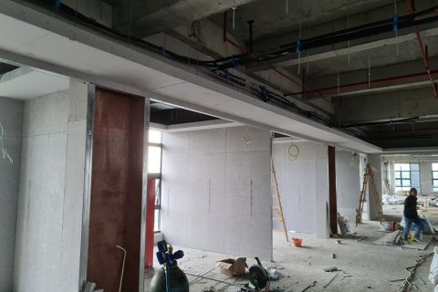 项目动态|医药科技公司办公室设计装修项目施工进度