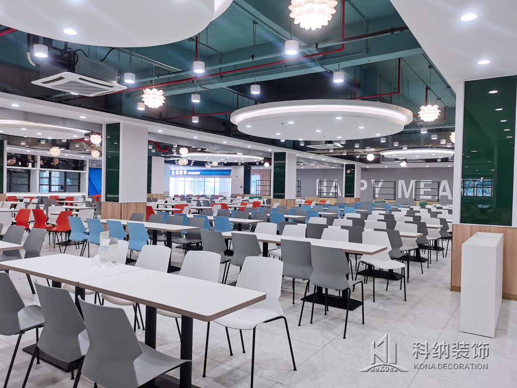 汉中大学食堂装修实景图