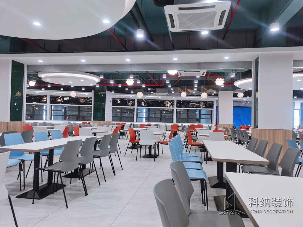汉中大学食堂装修实景图