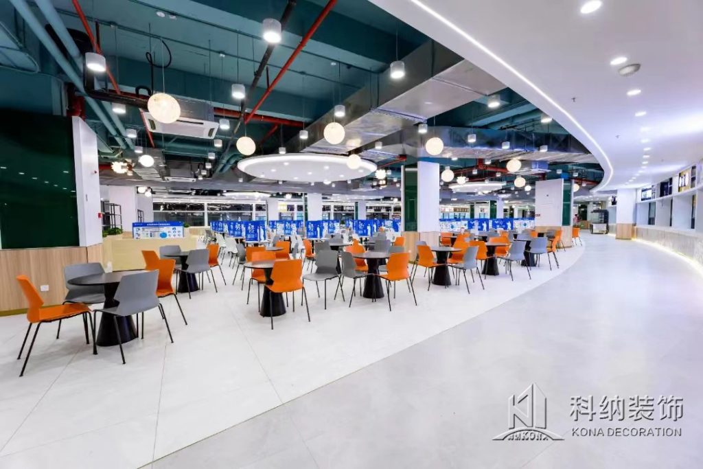 汉中大学食堂装修实景图