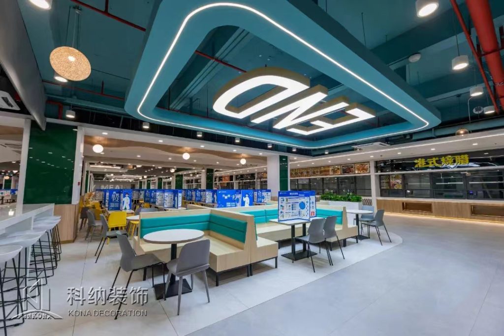 汉中大学食堂装修实景图