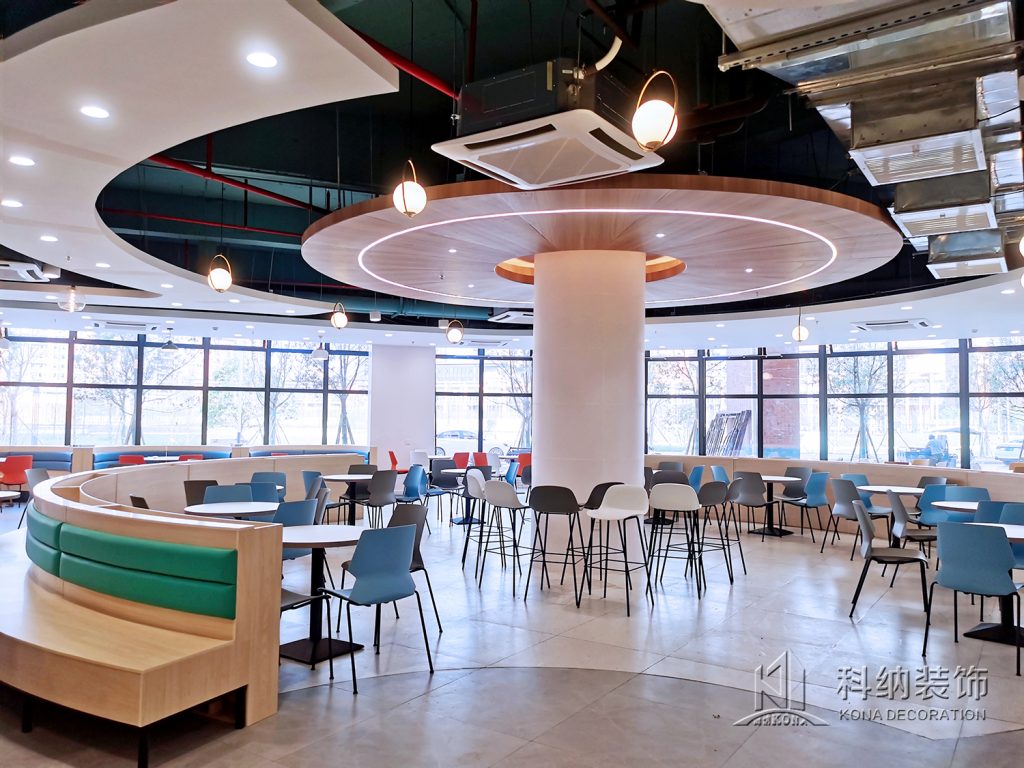 汉中大学食堂装修实景图