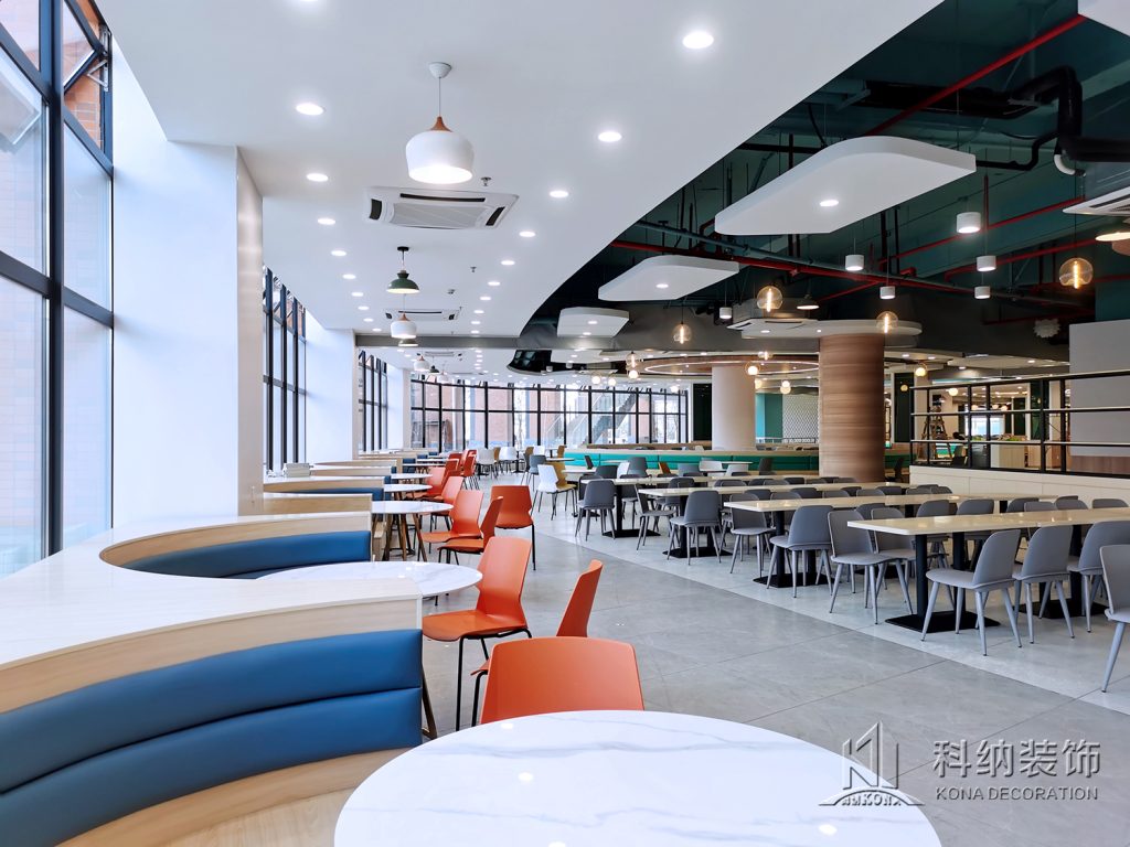 汉中大学食堂装修实景图
