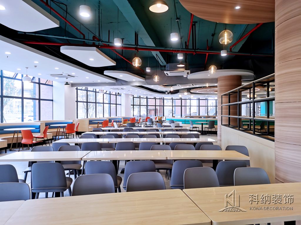 汉中大学食堂装修实景图