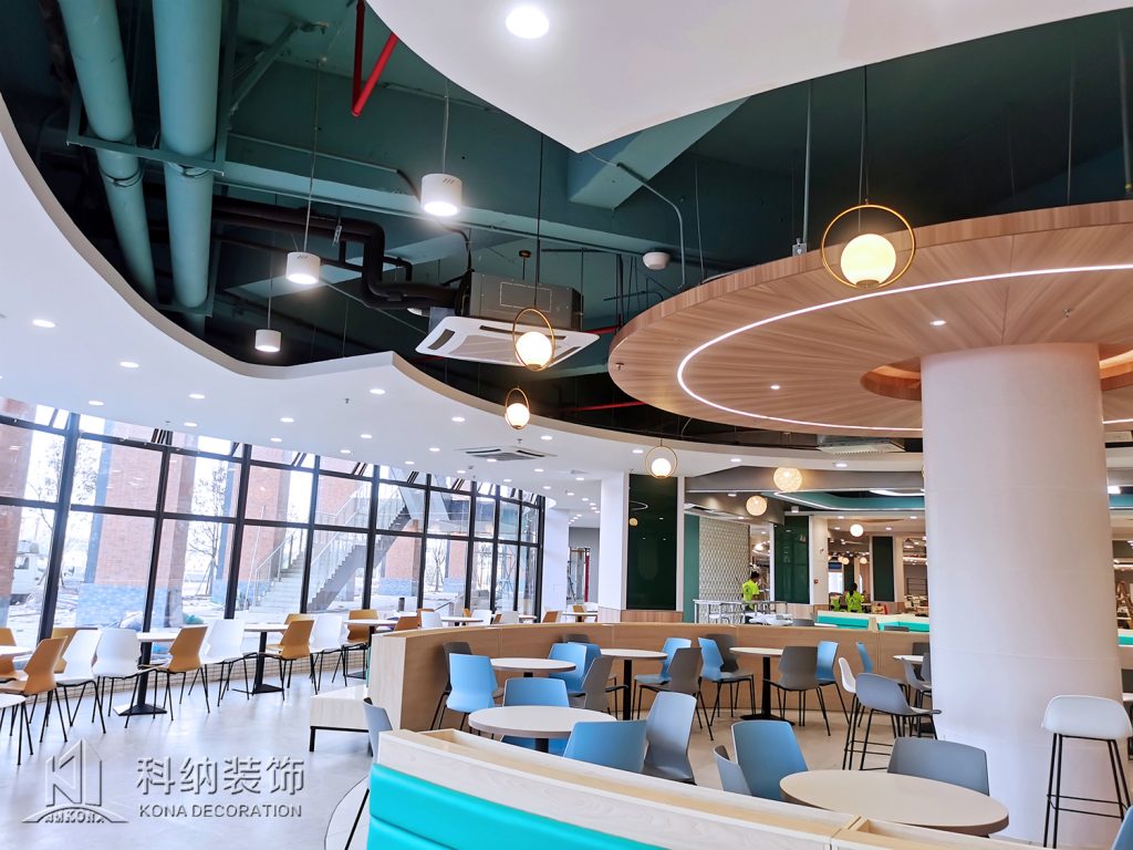 汉中大学食堂装修实景图