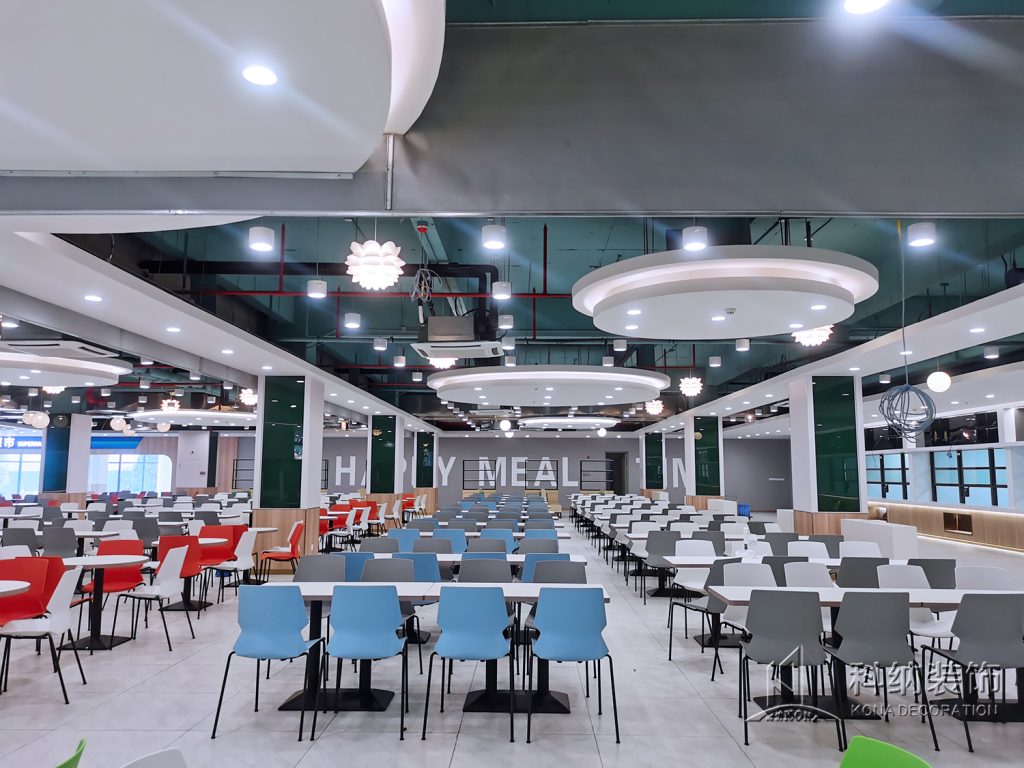 汉中大学食堂装修实景图
